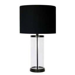 Pagazzi Lighting Pagazzi Adelia Black & Glass Table Lamp - thumbnail 6