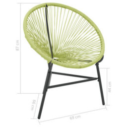Vidaxl Garden Acapulco Chair Poly Rattan Green - thumbnail 7