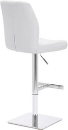 Lamboro Ravenna Signature White Real Leather Bar Stool, Chrome & Weighted Base, Home & Kitchen - thumbnail 4