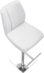 Lamboro Ravenna Signature White Real Leather Bar Stool, Chrome & Weighted Base, Home & Kitchen - thumbnail 6