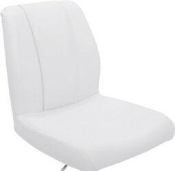 Lamboro Ravenna Signature White Real Leather Bar Stool, Chrome & Weighted Base, Home & Kitchen - thumbnail 7