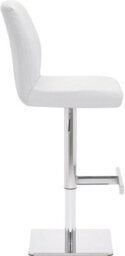 Lamboro Ravenna Signature White Real Leather Bar Stool, Chrome & Weighted Base, Home & Kitchen - thumbnail 2