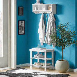 Sobuy Fsr02-K-W, Bamboo 2 Tiers Shoe Rack Shoe Bench, Bathroom Shelf,white,w50Xd29Xh45 - thumbnail 2