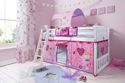 Nöa & Nani Harri Kids Solid Wood Bunk Bed Low With Fairies Package In Classic White