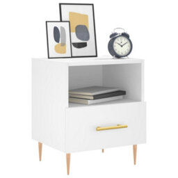 Berkfield Bedside Cabinet White 40X35X47.5 Cm Engineered Wood - thumbnail 8