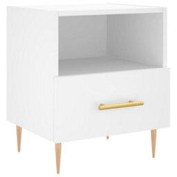 Berkfield Bedside Cabinet White 40X35X47.5 Cm Engineered Wood - thumbnail 2