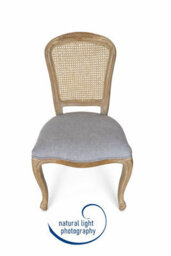 Aspect Furniture French Style Solid Wood Rattan Back Lillie Dining Chair,set Of 2-Grey Linen - thumbnail 8