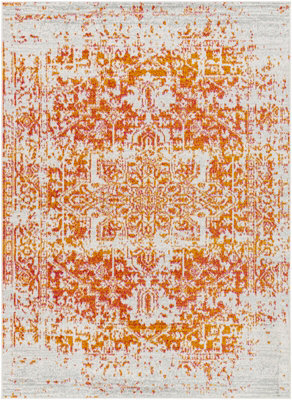 Livabliss Harput Vintage Orange White Traditional Boho Rug 160 X 220 Cm - image 1