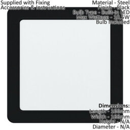 Modern Black Recessed Downlight 10.5W Led For Walls And Ceilings - thumbnail 2
