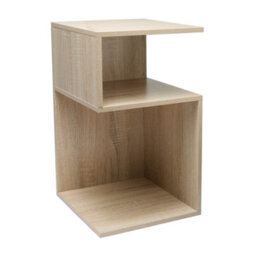 Coopers of Stortford Oak-Look Storage Side Table - Ideal For Small Spaces, 3 Shelves, Durable Mdf With Refined Oak Finish, H50 Xw30 Xl30Cm - thumbnail 2