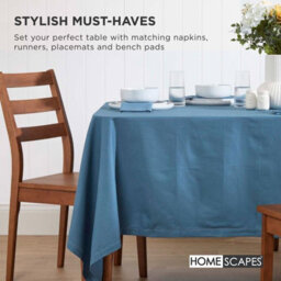 Homescapes Airforce Blue Seat Pads Or Cotton Chair Cushions 40X40 Cm, Set Of 6 Plain Chair Pads For Dining, Kitchen Or Outdoor - thumbnail 7
