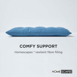 Homescapes Airforce Blue Seat Pads Or Cotton Chair Cushions 40X40 Cm, Set Of 6 Plain Chair Pads For Dining, Kitchen Or Outdoor - thumbnail 4