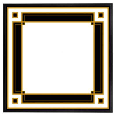 "Andrew Lee Art Deco Black & Gold (Picutre Frame) / 12X12"" / Brown" - image 1