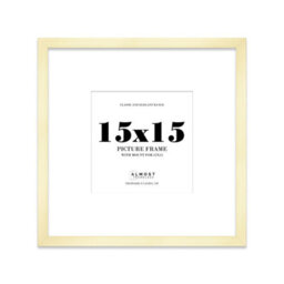 "15X15"" Gold Picture Frame - 15X15"" Square Frame With 12X12"" Mount For 15X15""/12X12"" Pictures Art Deco Style Room Decor, 1 Pack" - thumbnail 1