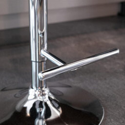 HomeTouch Set Of 6 Luxury Beige Velvet Swivel Bar Stools - thumbnail 7