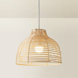 Valuelights Lobster Pot Pair Of Cream Weave Basket Ceiling Lamp Shades And Bulbs - thumbnail 7