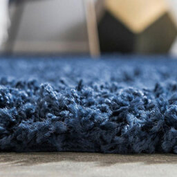 "Bravich Navy Thick Shaggy Rug - California - 200X290Cm (6'8""x9'7"")" - thumbnail 5