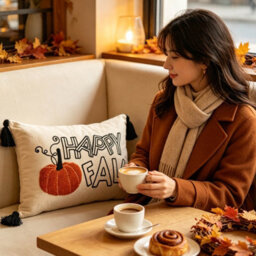Amorly Happy Fall Pumpkin Lumbar Cushion Cover 30X50Cm, Black Tassel Retro Farmhouse Pillow Case Only No Insert For Fall Home Decor - thumbnail 5