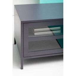 Orsina Classic Two Door Grey Metal Media Unit, Industrial Livingroom Media Unit, Versatile Shelving Media Unit - thumbnail 8