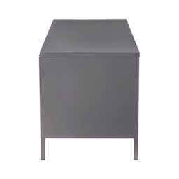 Orsina Classic Two Door Grey Metal Media Unit, Industrial Livingroom Media Unit, Versatile Shelving Media Unit - thumbnail 4