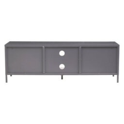Orsina Classic Two Door Grey Metal Media Unit, Industrial Livingroom Media Unit, Versatile Shelving Media Unit - thumbnail 5