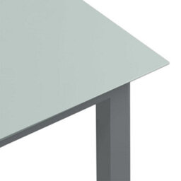 Berkfield Garden Table Light Grey 190X90X74 Cm Aluminium And Glass - thumbnail 4