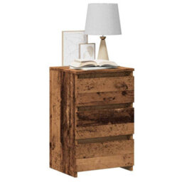 Berkfield Bedside Cabinet Old Wood 40X35X62.5 Cm Engineered Wood - thumbnail 1