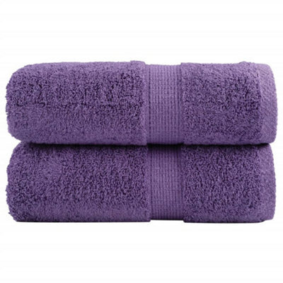 Berkfield Premium Wash Towels Solund 2 Pcs Purple 30X30 Cm 600 Gsm - image 1