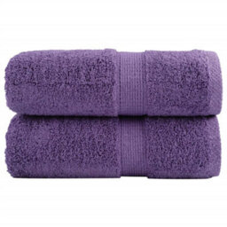 Berkfield Premium Wash Towels Solund 2 Pcs Purple 30X30 Cm 600 Gsm