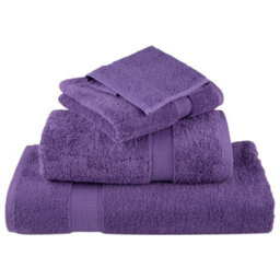 Berkfield Premium Wash Towels Solund 2 Pcs Purple 30X30 Cm 600 Gsm - thumbnail 4