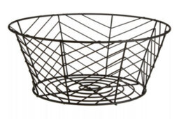 Orsina Black Powder Coated Fruit Basket, Modern Wire Design Bowl For Storing Fresh Fruit, Durable Metal With Matte - thumbnail 2