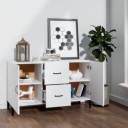 Berkfield Sideboard White 100X36X60 Cm Engineered Wood - thumbnail 3