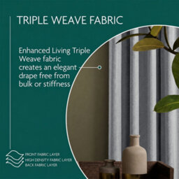 Aspire Homeware Silver Linen 100% Blackout Curtain Thermal Insulated Eyelet Curtain Pair (W)168Cm X (D)137Cm With Tie Back - thumbnail 4