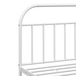 Berkfield Metal Bed Frame With Headboard And Footboard White 200X200 Cm - thumbnail 9