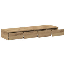 Berkfield Bed Drawers Artisan Oak 120X36,5X16,5 Cm Engineered Wood - thumbnail 5