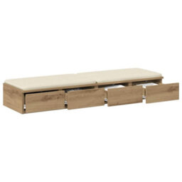 Berkfield Bed Drawers Artisan Oak 120X36,5X16,5 Cm Engineered Wood - thumbnail 3