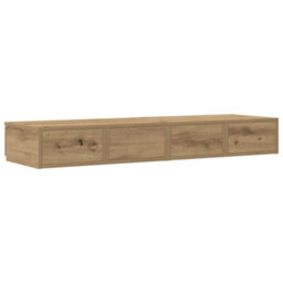 Berkfield Bed Drawers Artisan Oak 120X36,5X16,5 Cm Engineered Wood - thumbnail 8