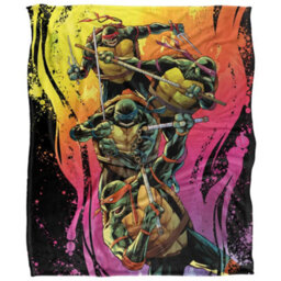 Tmnt Silky Splash Supersoft Blanket Multicoloured (152Cm X 127Cm) - thumbnail 1