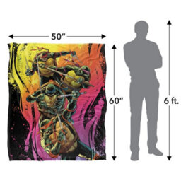 Tmnt Silky Splash Supersoft Blanket Multicoloured (152Cm X 127Cm) - thumbnail 5