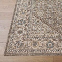 Livabliss Arda-Vintage Taupe Brown Grey Traditional Boho Fringe Living Dining Bedroom Rug 200 X 290 Cm Easy Care, Non Shedding - thumbnail 5