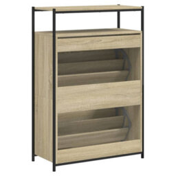 Berkfield Shoe Cabinet Sonoma Oak 75X34X112 Cm Engineered Wood - thumbnail 7