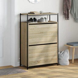 Berkfield Shoe Cabinet Sonoma Oak 75X34X112 Cm Engineered Wood - thumbnail 3