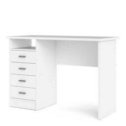 Wyld Haus Billabong White 4-Drawer Wooden Office Desk - thumbnail 4