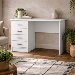 Wyld Haus Billabong White 4-Drawer Wooden Office Desk - thumbnail 1