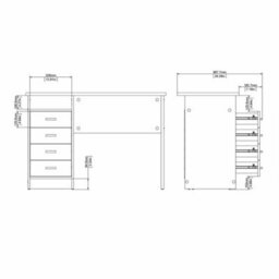 Wyld Haus Billabong White 4-Drawer Wooden Office Desk - thumbnail 9