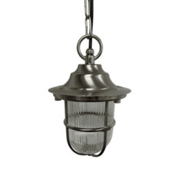 Lampfix Navigator 09135 Outdoor Ip54 1 Light Pendant Lantern In A Satin Nickel Finish