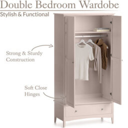 Christow Ilsington Double Wardrobe With Drawer - thumbnail 3