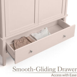 Christow Ilsington Double Wardrobe With Drawer - thumbnail 5