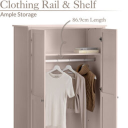 Christow Ilsington Double Wardrobe With Drawer - thumbnail 4