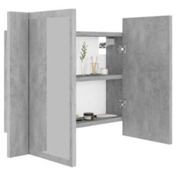 Berkfield Led Bathroom Mirror Cabinet Concrete Grey 60X12X45 Cm - thumbnail 7